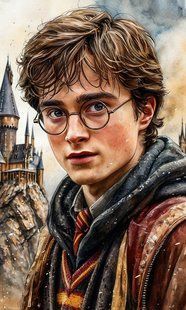 Алмазная мозаика Гарри Поттер. Портрет, 30х50см, полная выкладка, квадратные камни, без подрамника AS 305067П фото