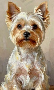 Алмазная мозаика (вышивка) Песик йорк, 30&times;50 см, полная выкладка, квадратные камни, на подрамнике AS 305080П фото
