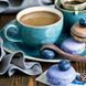 Алмазная мозаика (вышивка) Кофе с голубыми макарунами, 30х40 см, полная выкладка, квадратные камни, на AS35127п фото 1