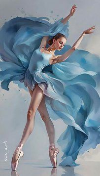 Алмазная мозаика (вышивка) Грация танца, 40х70см, полная выкладка, квадратные камни, на подрамнике AS 407052П фото