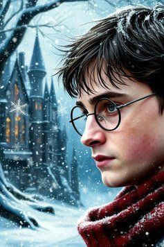Алмазна мозаїка на підрамнику Гаррі Поттер, 30х45 см, повна викладка, квадратні камені AS304513П фото