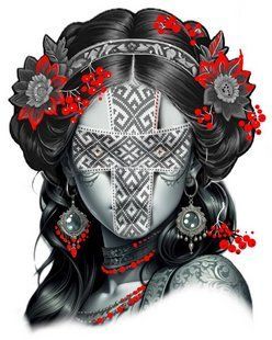Алмазна мозаїка (вишивка) Червоне та чорне, 40&times;50 см, повна викладка, квадратні камені, на підрамнику AS45440П фото