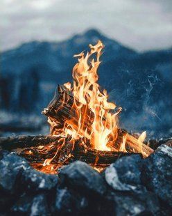 Алмазна мозаїка (вишивка) Біля багаття 40х50, повна викладка, квадратні камені, без підрамника AS45389 фото